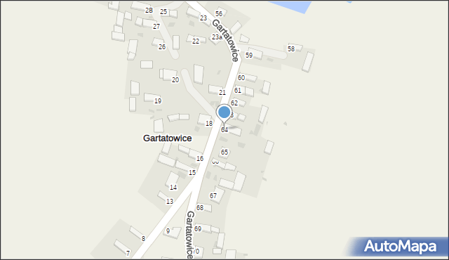 Gartatowice, Gartatowice, 64, mapa Gartatowice