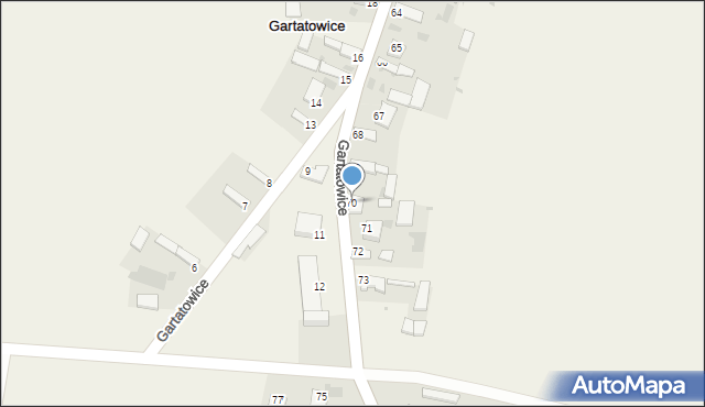 Gartatowice, Gartatowice, 70, mapa Gartatowice