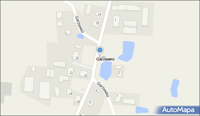 Garzewko, Garzewko, 1a, mapa Garzewko