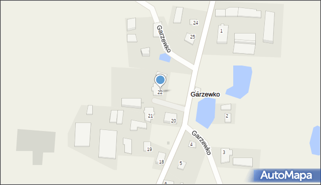 Garzewko, Garzewko, 22, mapa Garzewko