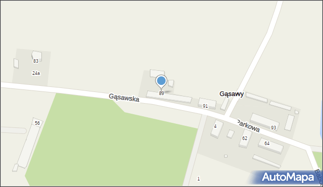 Gąsawy, Gąsawska, 89, mapa Gąsawy