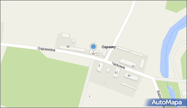 Gąsawy, Gąsawska, 91, mapa Gąsawy