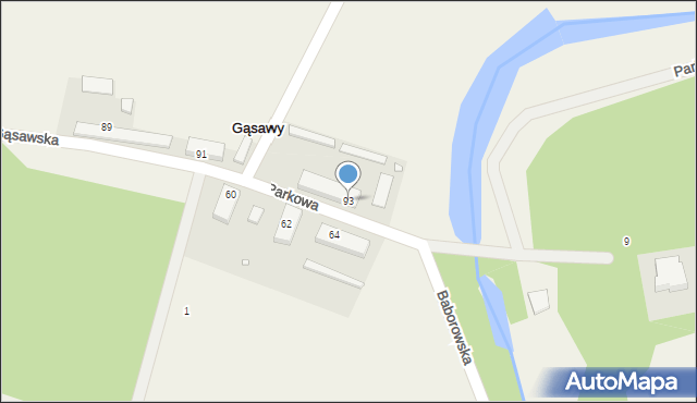 Gąsawy, Gąsawska, 93, mapa Gąsawy