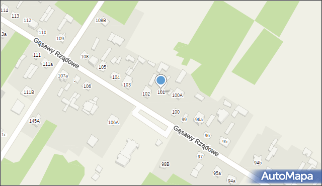 Gąsawy Rządowe, Gąsawy Rządowe, 101, mapa Gąsawy Rządowe