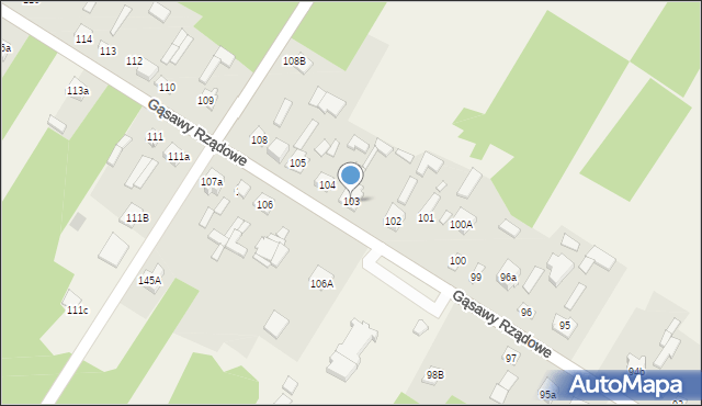 Gąsawy Rządowe, Gąsawy Rządowe, 103, mapa Gąsawy Rządowe