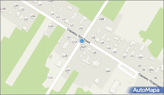 Gąsawy Rządowe, Gąsawy Rządowe, 107a, mapa Gąsawy Rządowe