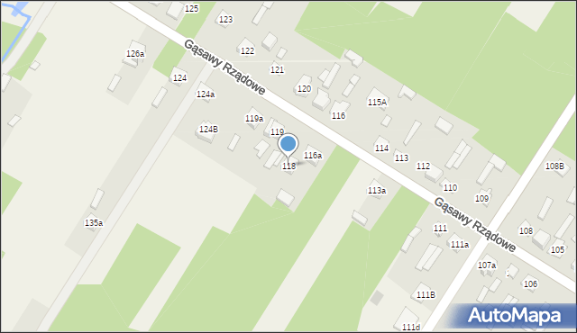 Gąsawy Rządowe, Gąsawy Rządowe, 118, mapa Gąsawy Rządowe