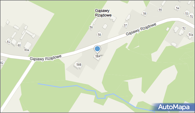 Gąsawy Rządowe, Gąsawy Rządowe, 58A, mapa Gąsawy Rządowe