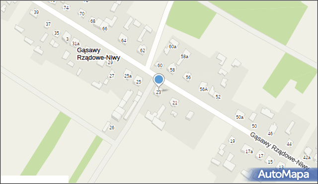 Gąsawy Rządowe-Niwy, Gąsawy Rządowe-Niwy, 23, mapa Gąsawy Rządowe-Niwy