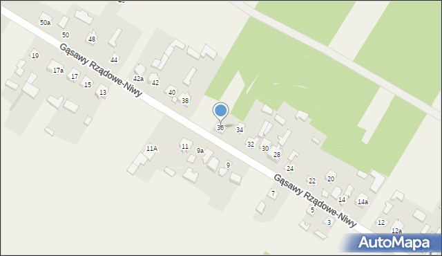 Gąsawy Rządowe-Niwy, Gąsawy Rządowe-Niwy, 36, mapa Gąsawy Rządowe-Niwy