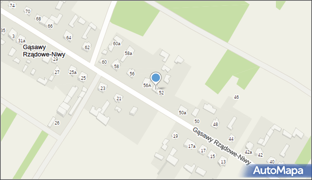 Gąsawy Rządowe-Niwy, Gąsawy Rządowe-Niwy, 54, mapa Gąsawy Rządowe-Niwy