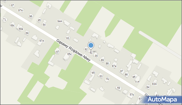 Gąsawy Rządowe-Niwy, Gąsawy Rządowe-Niwy, 91, mapa Gąsawy Rządowe-Niwy