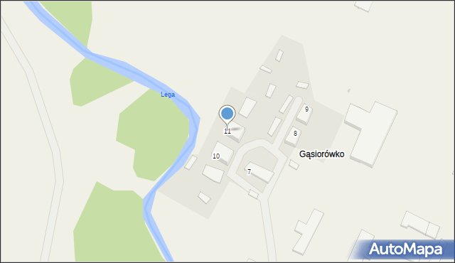 Gąsiorówko, Gąsiorówko, 11, mapa Gąsiorówko