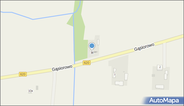 Gąsiorowo, Gąsiorowo, 36, mapa Gąsiorowo