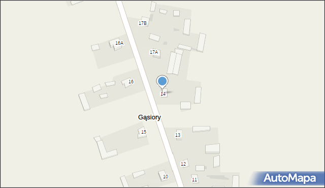 Gąsiory, Gąsiory, 14, mapa Gąsiory