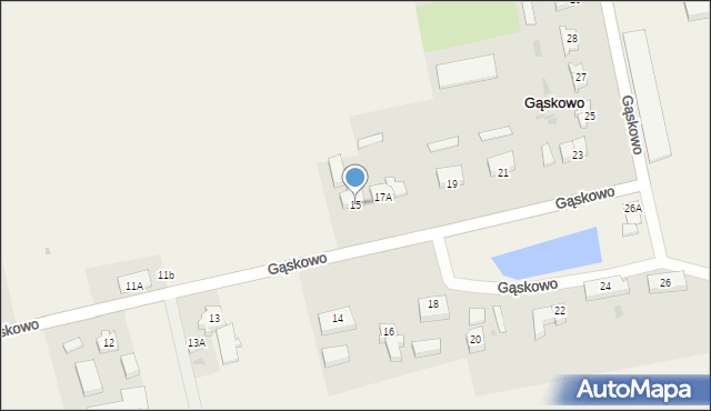 Gąskowo, Gąskowo, 15, mapa Gąskowo