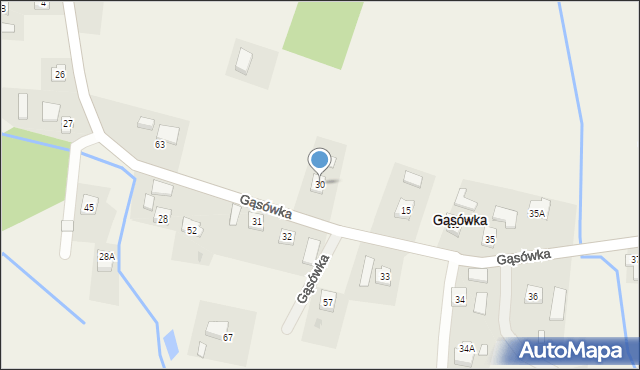 Gąsówka, Gąsówka, 30, mapa Gąsówka