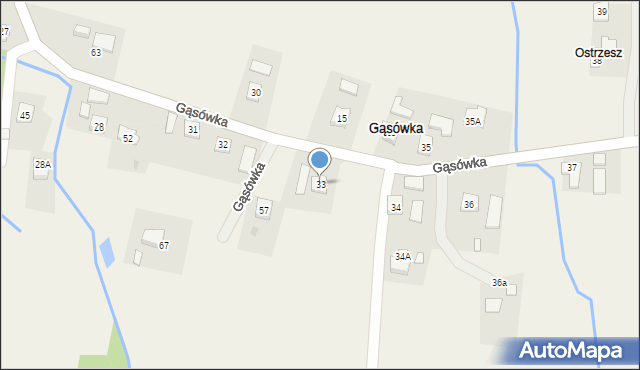 Gąsówka, Gąsówka, 33, mapa Gąsówka