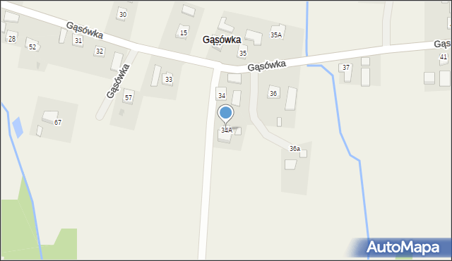 Gąsówka, Gąsówka, 34A, mapa Gąsówka