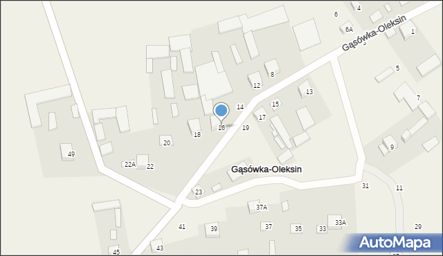 Gąsówka-Oleksin, Gąsówka-Oleksin, 16, mapa Gąsówka-Oleksin