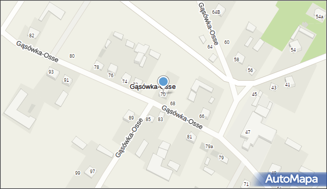 Gąsówka-Osse, Gąsówka-Osse, 70, mapa Gąsówka-Osse