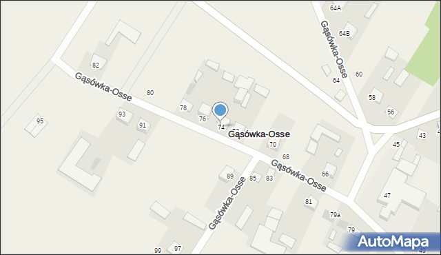 Gąsówka-Osse, Gąsówka-Osse, 74, mapa Gąsówka-Osse