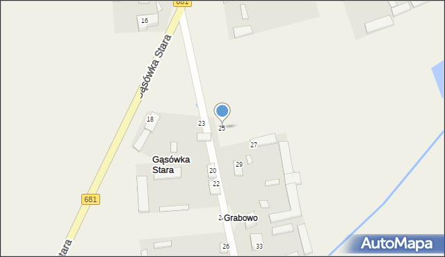 Gąsówka Stara, Gąsówka Stara, 25, mapa Gąsówka Stara