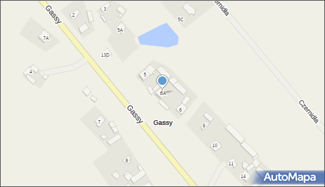 Gassy, Gassy, 6A, mapa Gassy