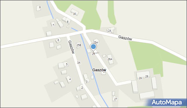 Gaszów, Gaszów, 25, mapa Gaszów