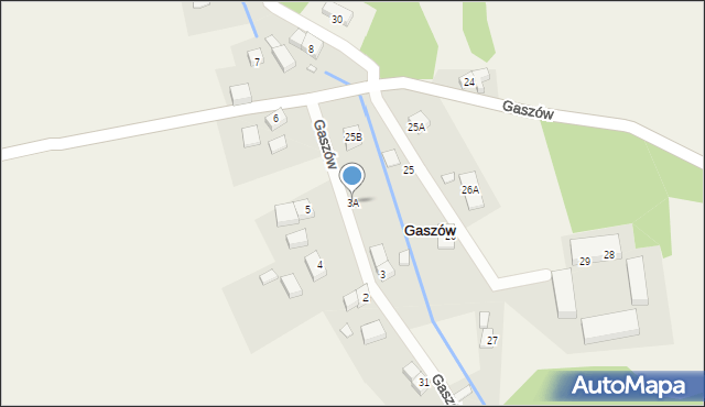 Gaszów, Gaszów, 3A, mapa Gaszów