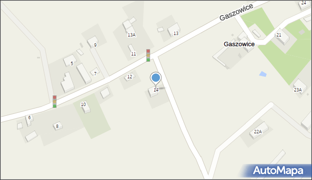 Gaszowice, Gaszowice, 14, mapa Gaszowice