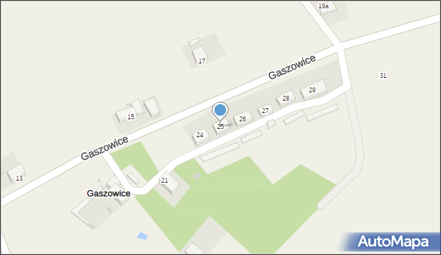 Gaszowice, Gaszowice, 25, mapa Gaszowice