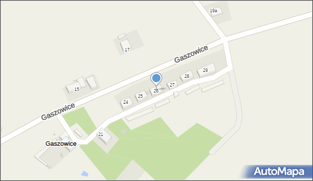 Gaszowice, Gaszowice, 26, mapa Gaszowice