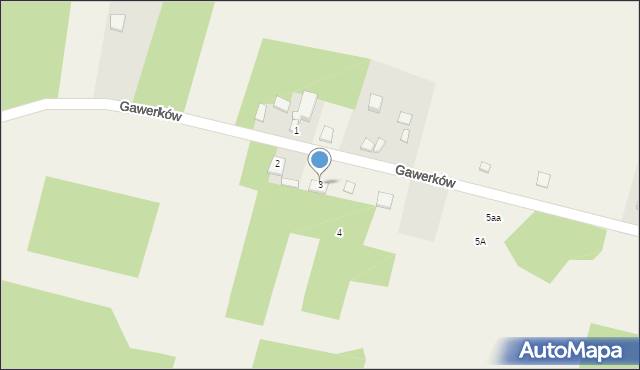 Gawerków, Gawerków, 3, mapa Gawerków