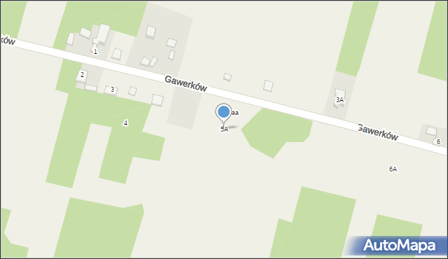 Gawerków, Gawerków, 5A, mapa Gawerków