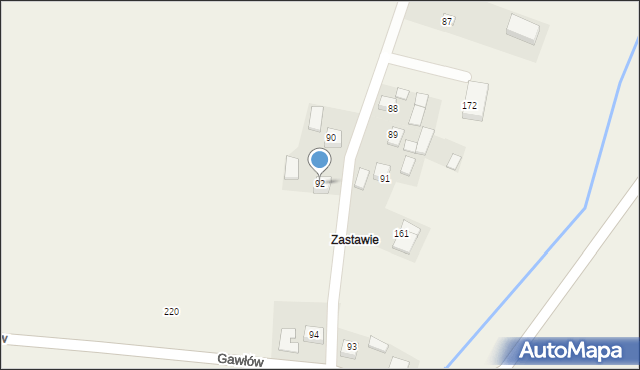 Gawłów, Gawłów, 92, mapa Gawłów