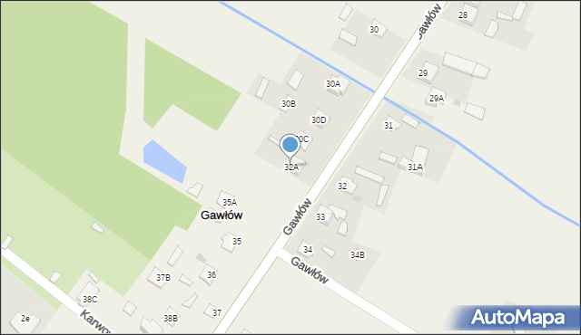 Gawłów, Gawłów, 32A, mapa Gawłów