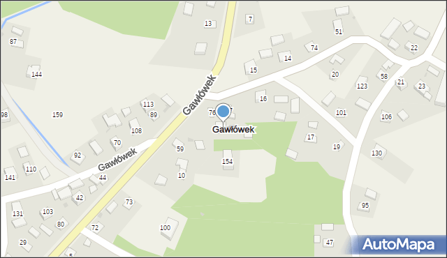 Gawłówek, Gawłówek, 104, mapa Gawłówek