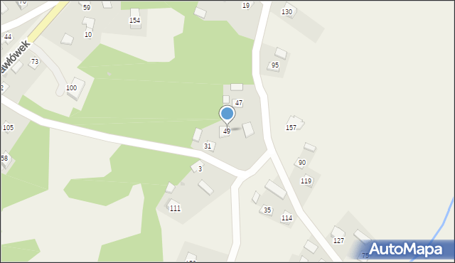Gawłówek, Gawłówek, 49, mapa Gawłówek