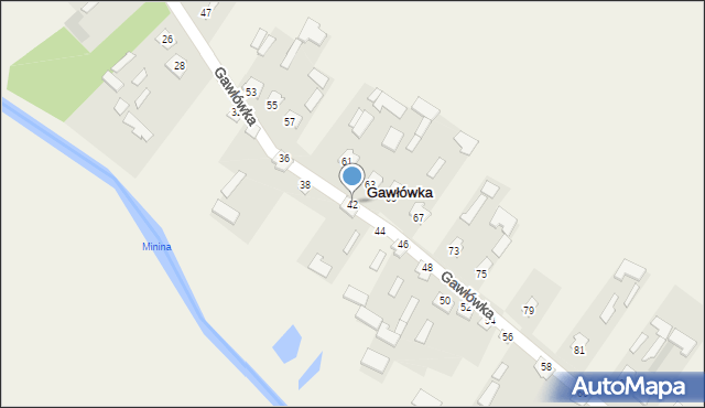 Gawłówka, Gawłówka, 42, mapa Gawłówka