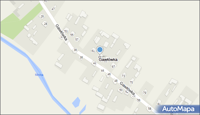 Gawłówka, Gawłówka, 63, mapa Gawłówka