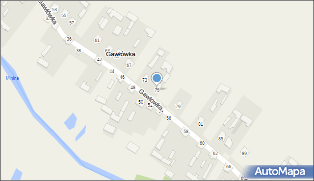 Gawłówka, Gawłówka, 75, mapa Gawłówka