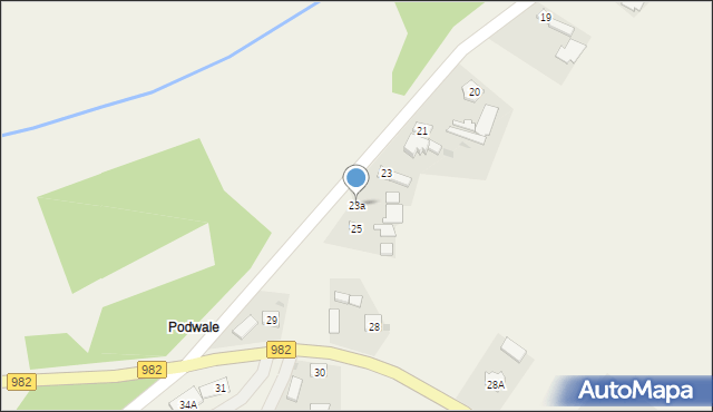 Gawłuszowice, Gawłuszowice, 23a, mapa Gawłuszowice