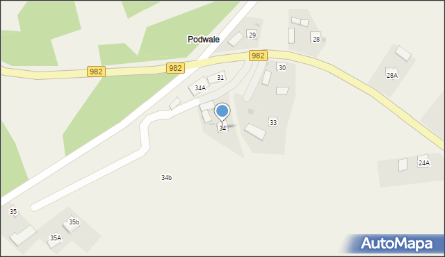 Gawłuszowice, Gawłuszowice, 34, mapa Gawłuszowice