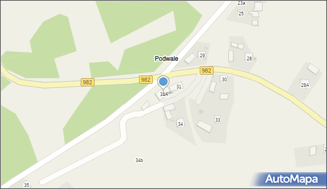 Gawłuszowice, Gawłuszowice, 34A, mapa Gawłuszowice