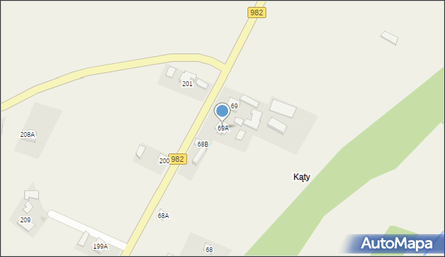 Gawłuszowice, Gawłuszowice, 69A, mapa Gawłuszowice