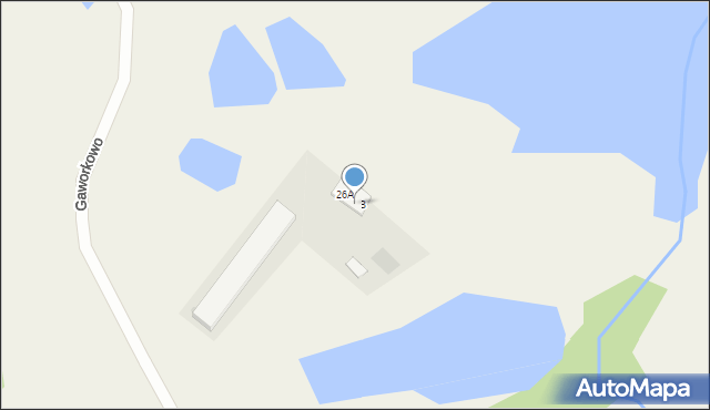 Gaworkowo, Gaworkowo, 26B, mapa Gaworkowo