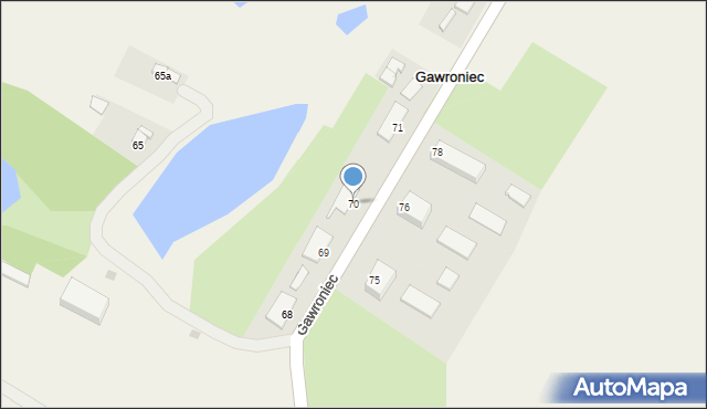 Gawroniec, Gawroniec, 70, mapa Gawroniec