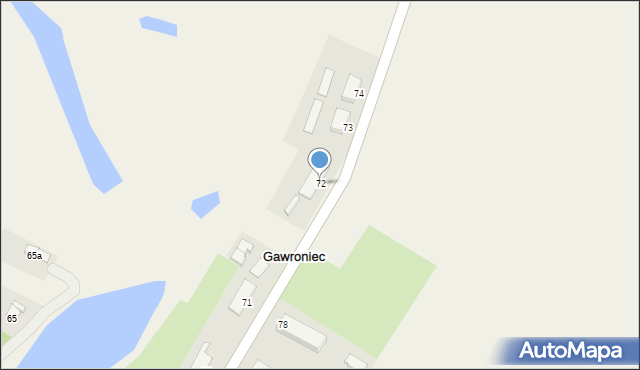 Gawroniec, Gawroniec, 72, mapa Gawroniec