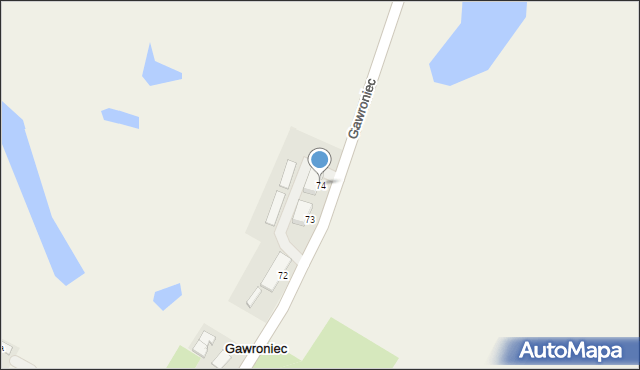 Gawroniec, Gawroniec, 74, mapa Gawroniec